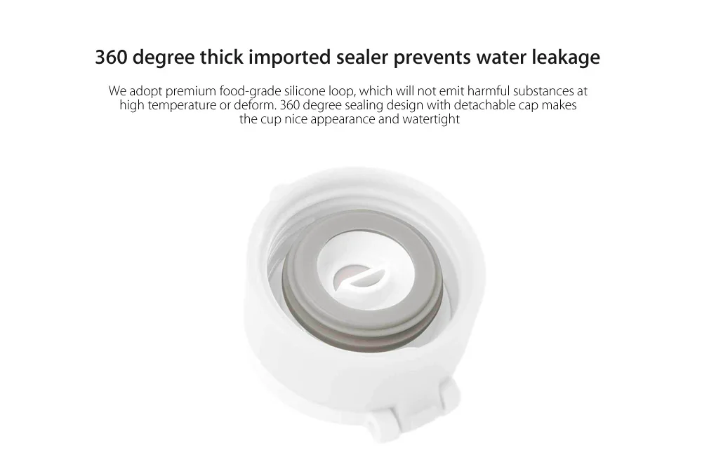 Mijia VIOMI 460ml Stainless Steel Vacuum Insulated Mug Sealed Water Bottle