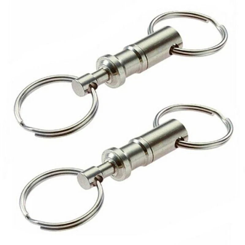 2 pieces Removable Double Keychains Iron nickel double detachable keychain Keychain Rotating Ring | Украшения и аксессуары