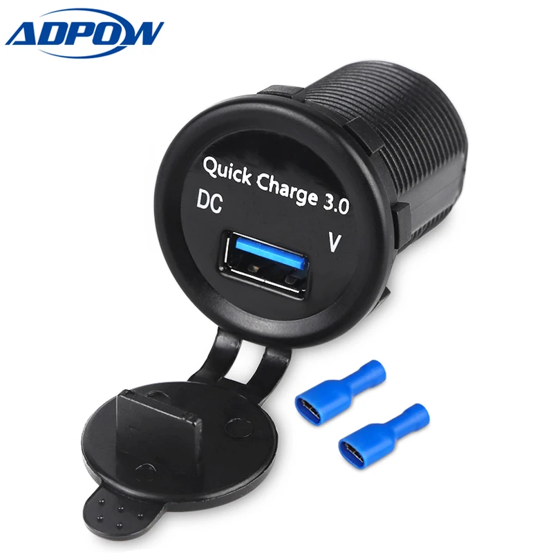 Car charger 3.0 Waterproof Auto Car USB Charger voltage meter usb