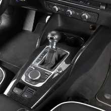 Автомобиль Стайлинг для Audi A3 8 В 2014-2018 подкладке Шестерни коробка Панель ДВЕРИ ОТДЕЛКОЙ подлокотник коробка блестки Центрального управления Панель задний выход