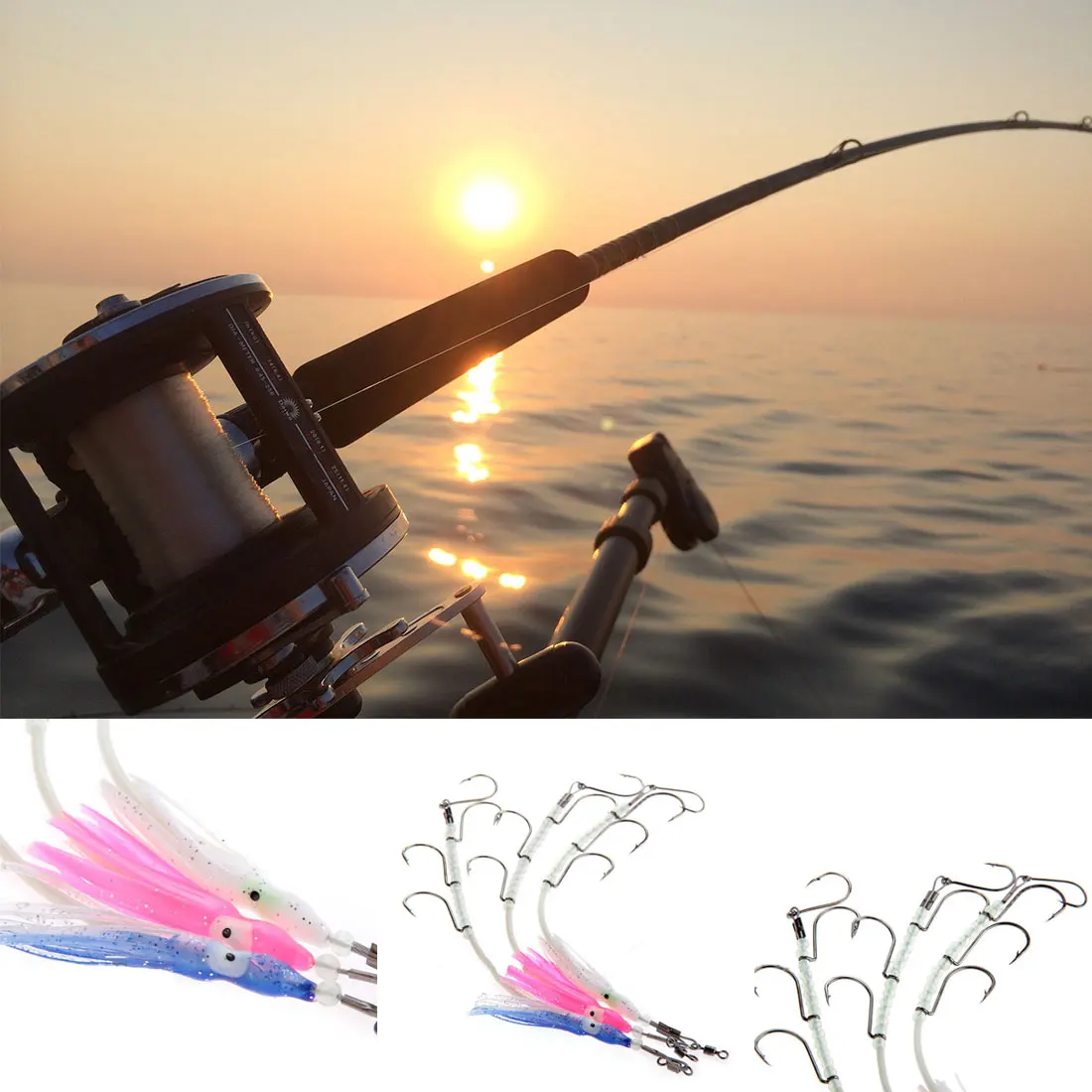 

Top Quality 8' 9' 10'Hook Durable Porgy Bottom Drift Fishing Tackle Snap Swivel carp pesca Free Shipping