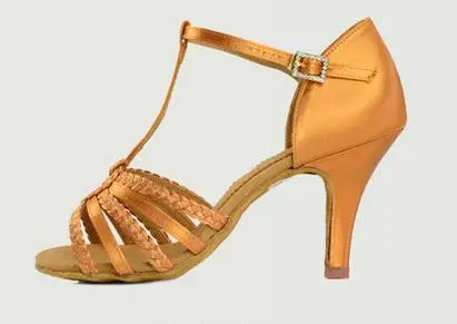 Дышащие кроссовки для бальных танцев женская брендовая обувь танцевальные спортивные латинские туфли высококлассные атласные каблуки 75 мм BD2368 Лидер продаж