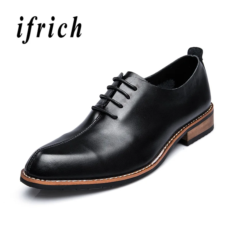 

Oxford Shoes Men Black Groom Wedding Fashion Footwear Anti-Slip Business Dress Male Shoes Wearable Genuine Leather Shoes Men
