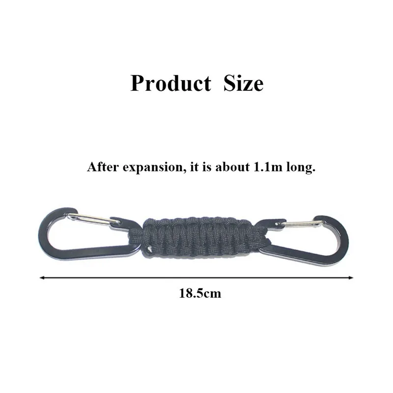 Paracord карабин брелок плетеный шнур Открытый Отдых Восхождение браслет выживания