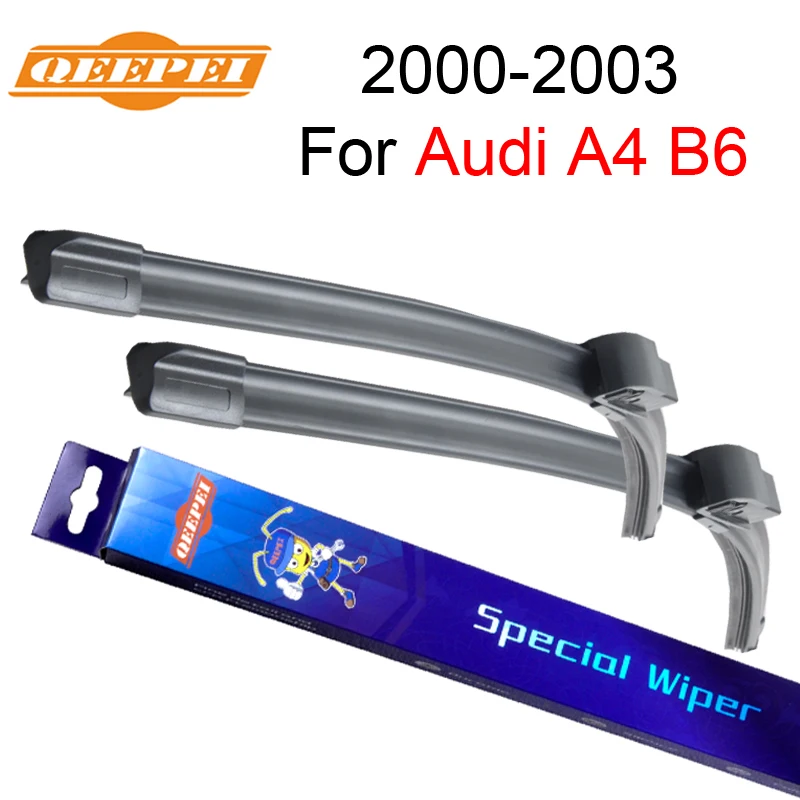 QEEPEI Wiper Blade For Audi A4 B6 2000-2003 22''+22'' Car Accessories Auto Rubber Windshield Windscreen Wipers cpz101 QEEPEI Wiper Blade For Audi A4 B6 2000-2003 22''+22'' Car Accessories Auto Rubber Windshield Windscreen Wipers cpz101