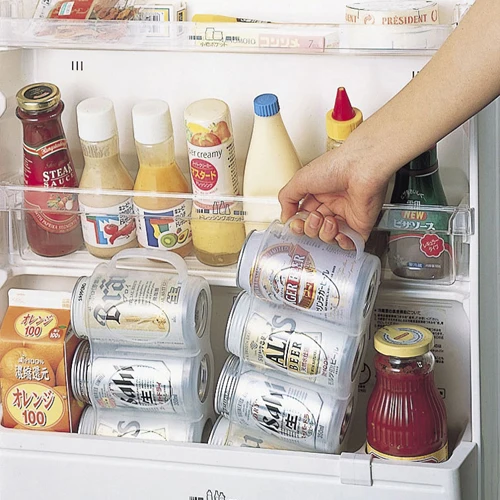 Plastic Can Storage Box Refrigerator organizer Beverage Can Holder Transparent Coke Drink Can