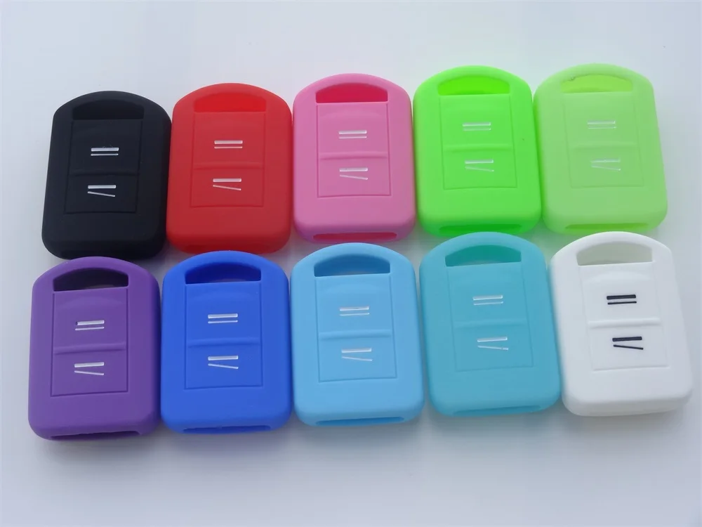 

AUTEWODE Silicone Car Key Case Fob Cover For Opel Vauxhall Corsa Agila Meriva Combo 2 Button Remote Key Shell Holder
