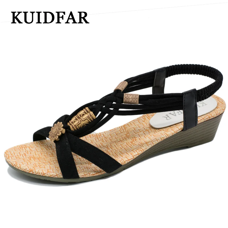 

KUIDFAR Women Sandals Fashion Women shoes New Arrival Summer Slip On Gladiator Flip Flops Spring Shoes