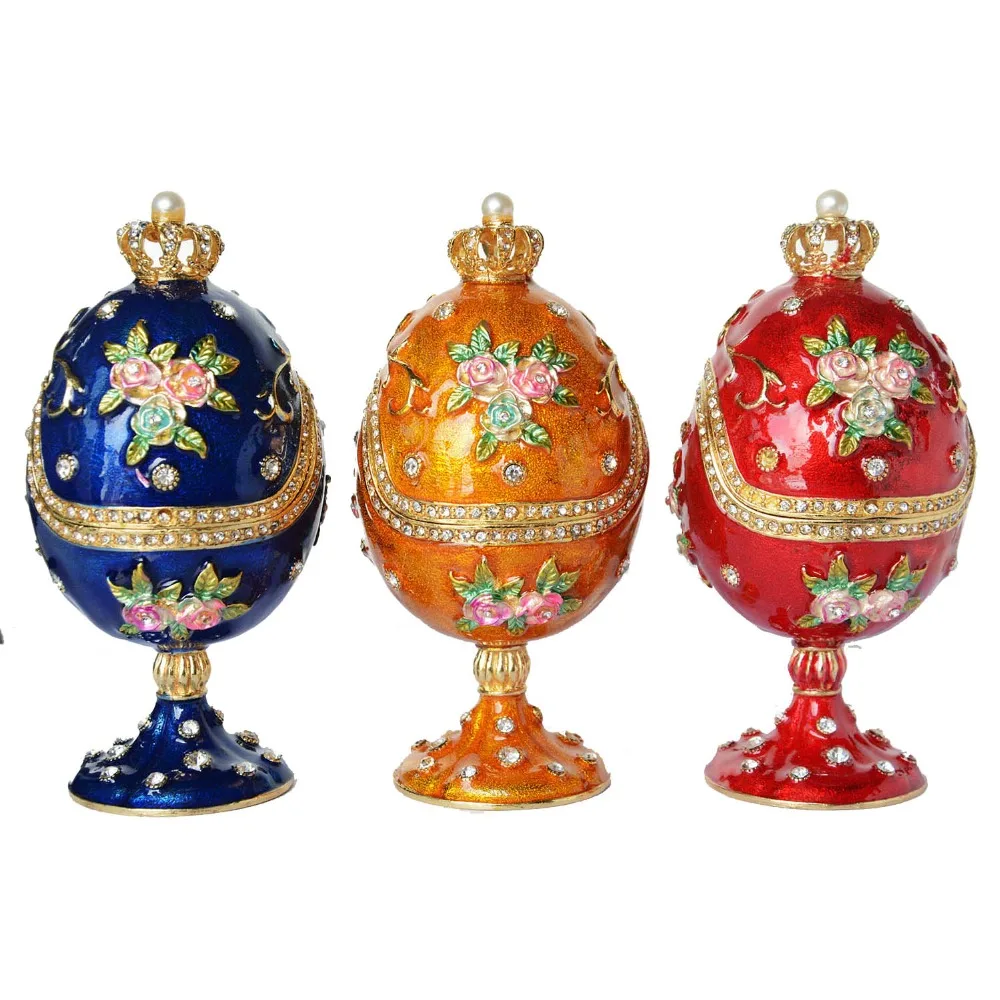 TBP1569-ROSE EGG TRINKET JEWELRY BOX