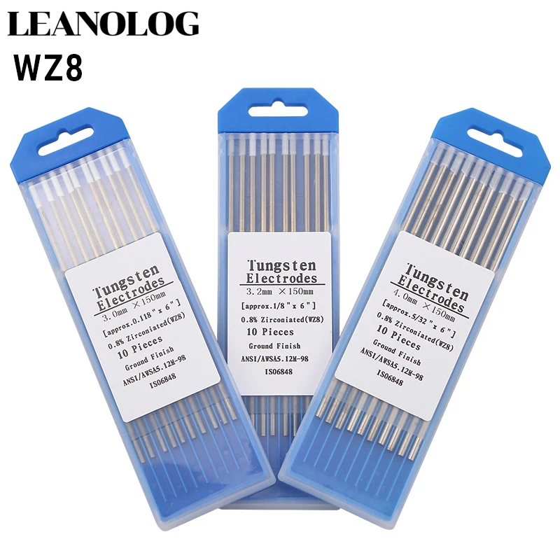 WZ8 Вольфрам электродом Tig Rod 1,0/1,6/2,0/2,4/3,0/3,2/4,0 мм x 150 мм(") Приспособление для удаления 0.8% Zirconiated Вольфрам сварки штучными электродами стержень