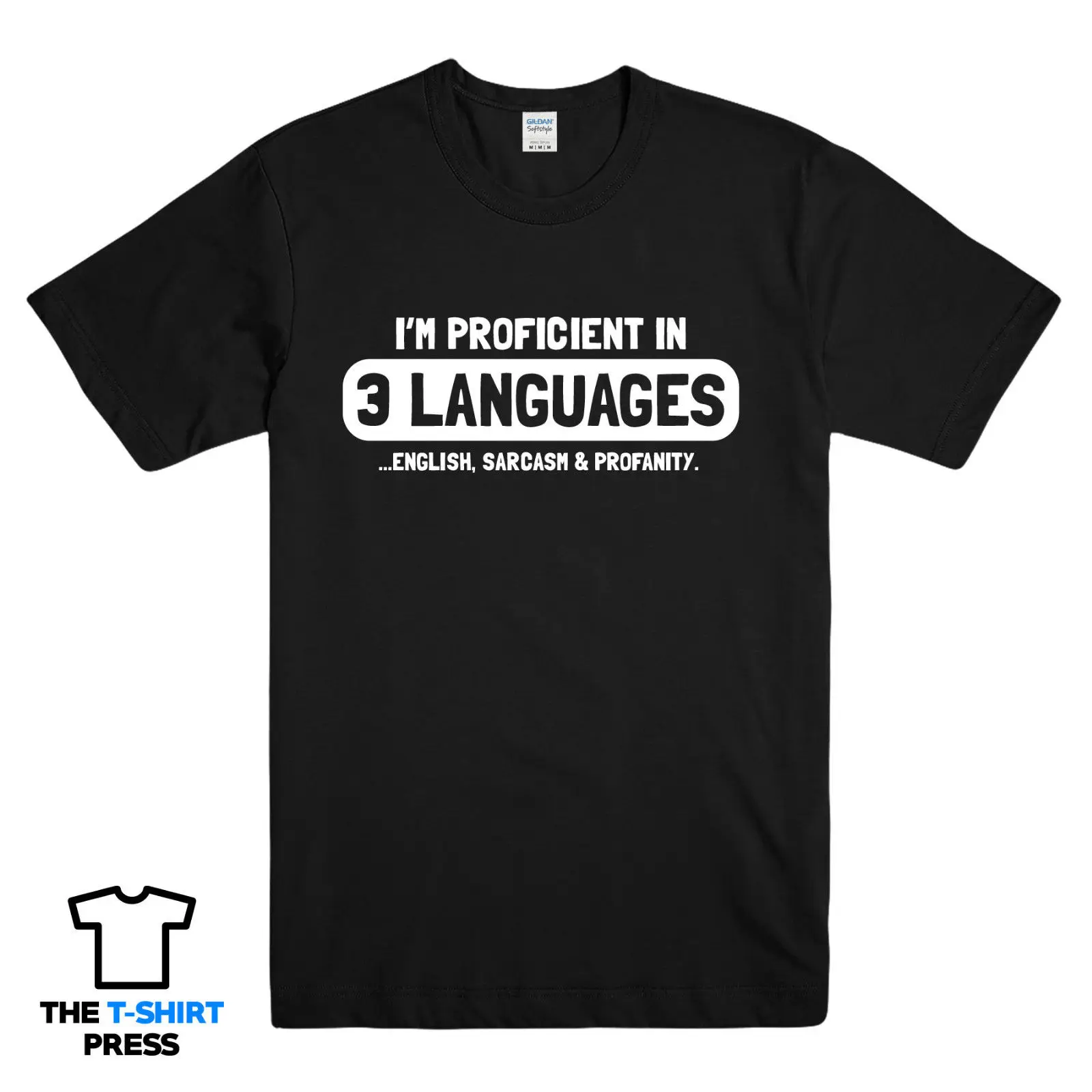

FUNNY 3 LANGUAGES TSHIRT PRINTED SARCASM SLOGAN MENS TEE NOVELTY GIFT BIRTHDAY 100% cotton tee shirt, tops wholesale tee