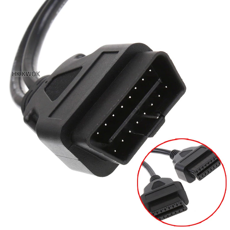 Новинка! Кабель разветвитель OBD 2 16 контактный штекер двойной гнездо Y образный