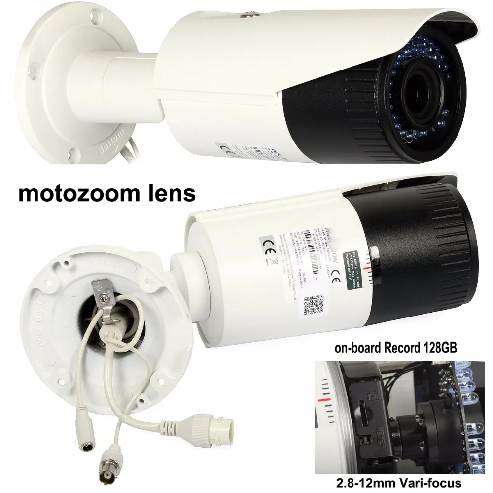 hikvision CCTV Ip camera video surveillance 3mp DS 2CD1631FWD I 2 8 12mm motozoom POE Weather