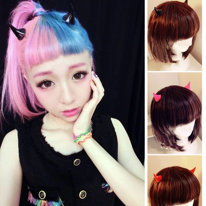 Girl Halloween Stereo Devil Horns Ears Hairpins Barrettes Hair Head Bands Clip Hairgrips Headband Hairband Headwear Accessories Headband Punk Headband Scarfheadband Hairstyles Aliexpress