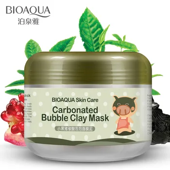 

BIOAQUA Brand Oxygen Bubbles Carbonate Mud Mask Acne Blackhead Treatment Hydrating Moisturizing Facial Masks 100g