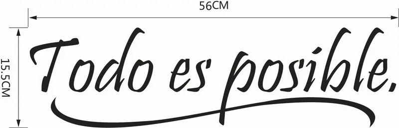 Все возможно испанские вдохновляющие изречения пословицы наклейки на стену для детской комнаты спальни домашний декор съемные виниловые наклейки