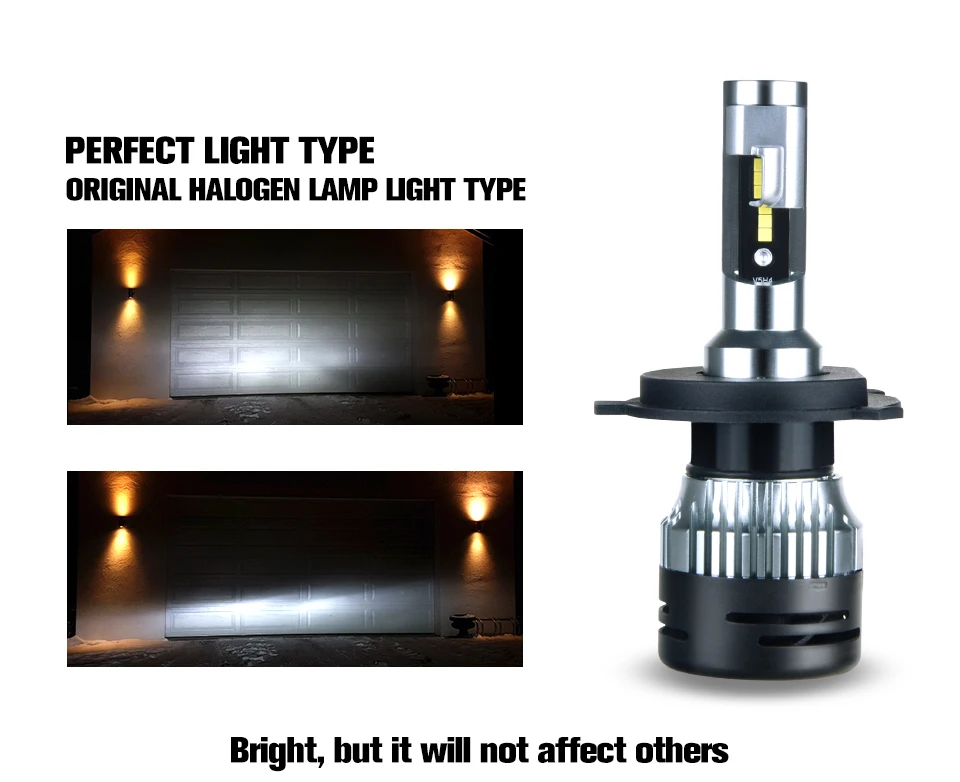 2Pcs MeeToo H7 LED H4 Auto Car Headlight 9005 9006 H3 H15 H8 H9 H11 9004 9007 9012 LED H1 IP67 50W 10000LM 6500K Automobile Bulb (5)