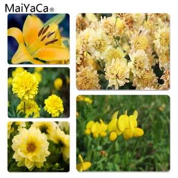 

MaiYaCa Yellow bright flowers DIY Design Pattern Game mousepad Size for 25X29cm Gaming Mousepads