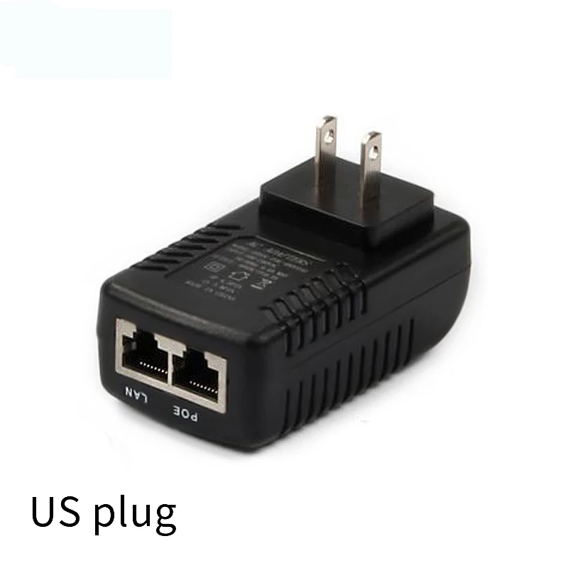 48 В постоянного тока 0 5 А POE (Питание Ethernet) Инжектор для IP камеры видеонаблюдения