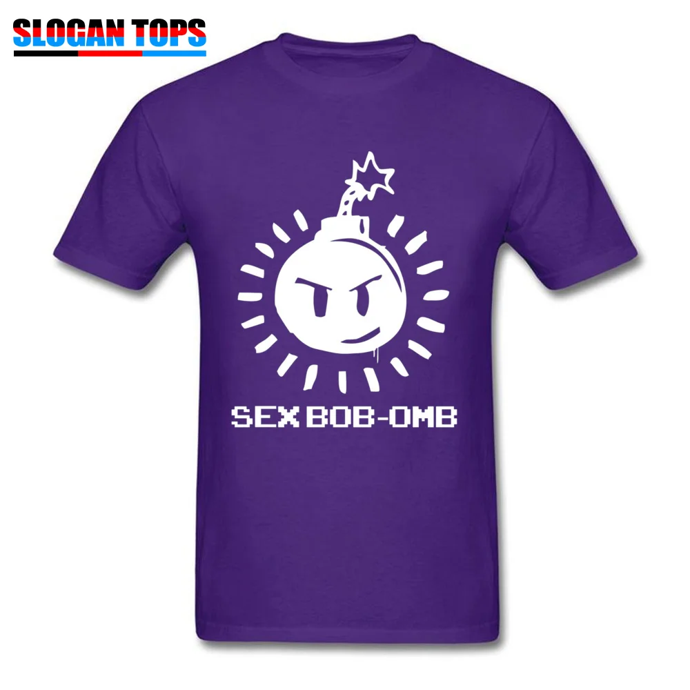 Geek T Shirt Short Sleeve Design New Arrival Men Labor Day Tees Design Tee-Shirt O Neck Cotton Fabric Free Shipping Sex Bob omb ver 2 6188 purple