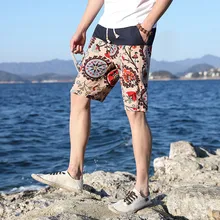 KLV мужские пляжные шорты принт рисунок быстросохнущие пляжные шорты Плавки мужские пляжные шорты для серфинга пляжные брюки#3