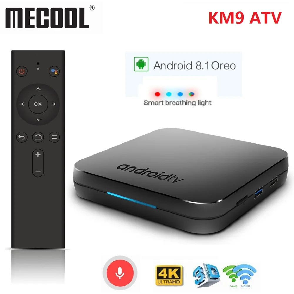 

Mecool Android 8.1 TV Box KM9 ATV 4GB 32GB Amlogic S905X2 USB3.0 Smart 4K Set Top Box 2.4GHz 5GHz Dual WIFI BT4.1 Androidtv Box