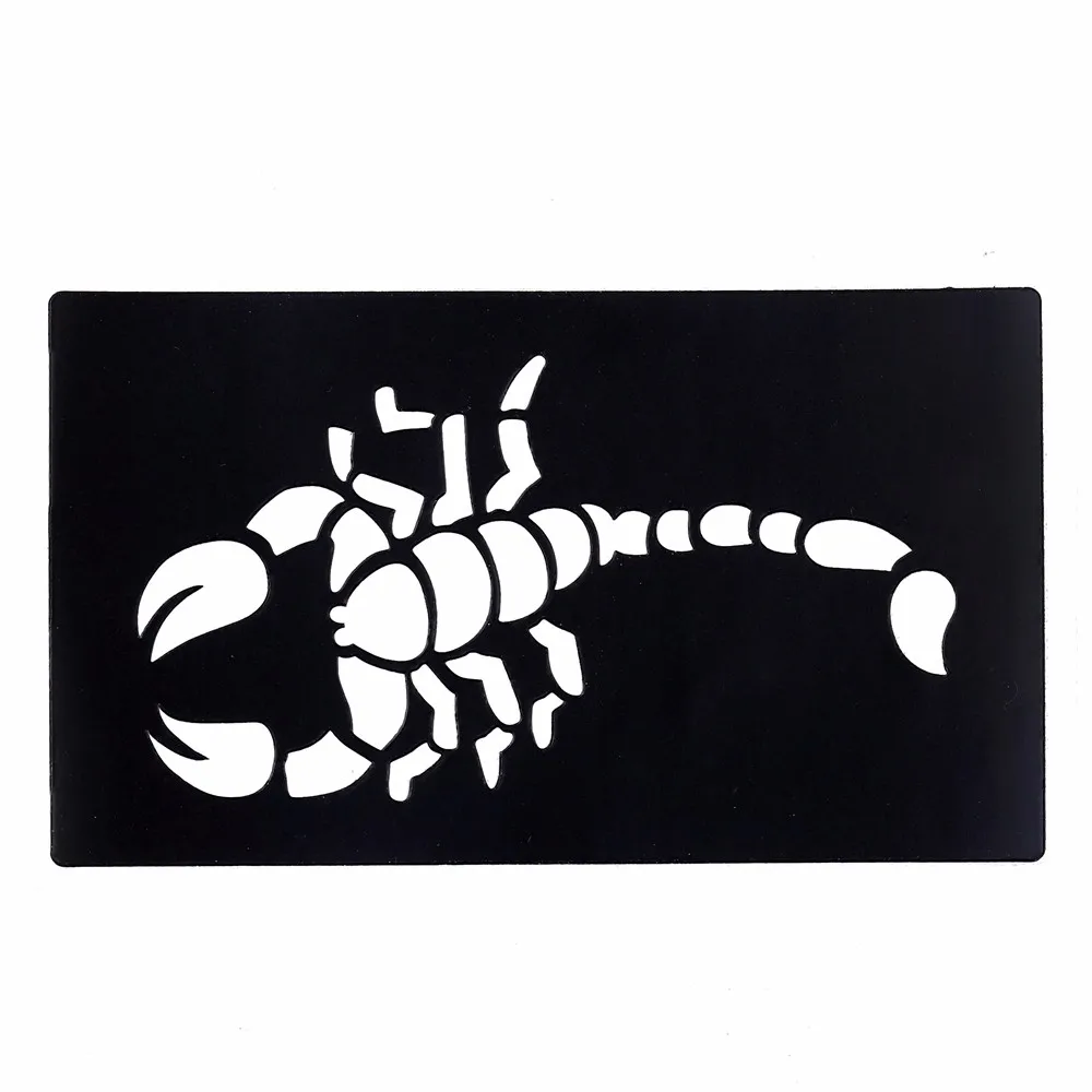 1 Piece Scorpion Pattern Henna Tattoo Stencil Woman Man Arm Body Art Small Henna Indian Waterproof Tatoo Sticker Stencil Top G25