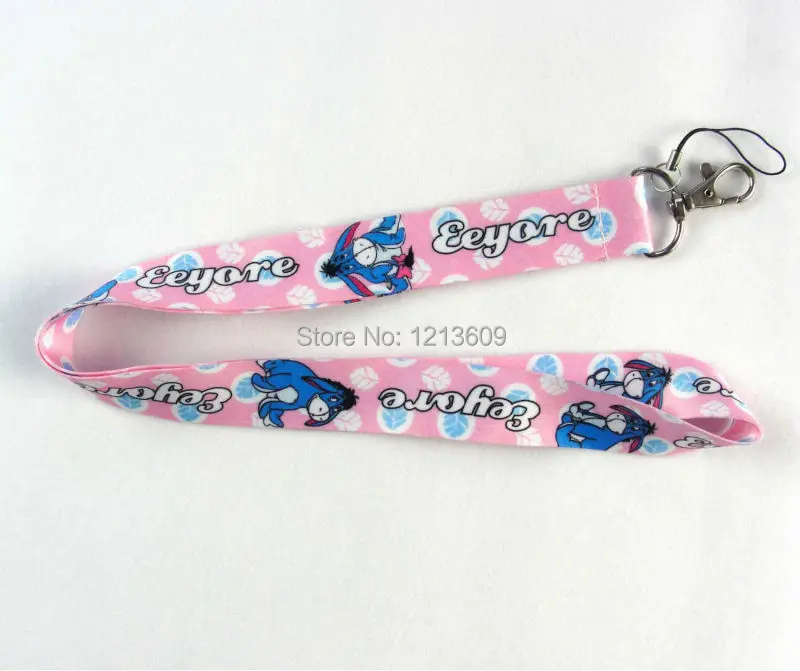 

1 PCS Eeyore Donkey key lanyards id badge holder keychain straps for mobile phone Free Shipping