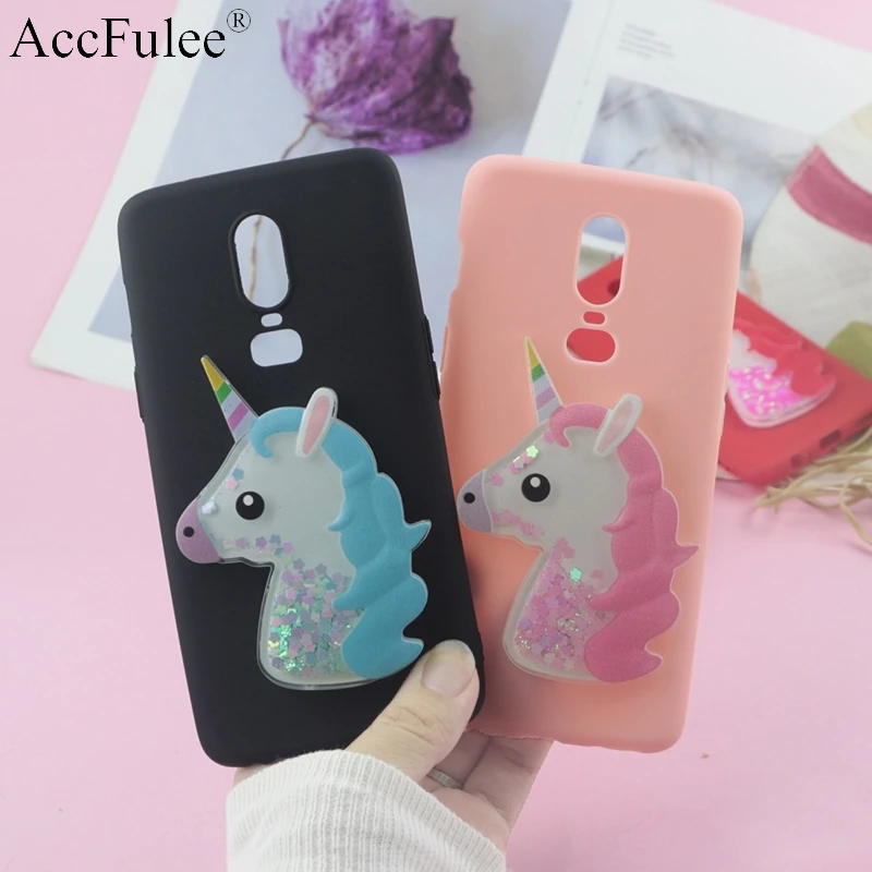 

Cute Dynamic Unicorn Horse Case for Oneplus 3 3T 5 5T 6 One Plus 5 T 6 6T Case Glitter Liquid Horse Cartoon Soft TPU Phone Cover