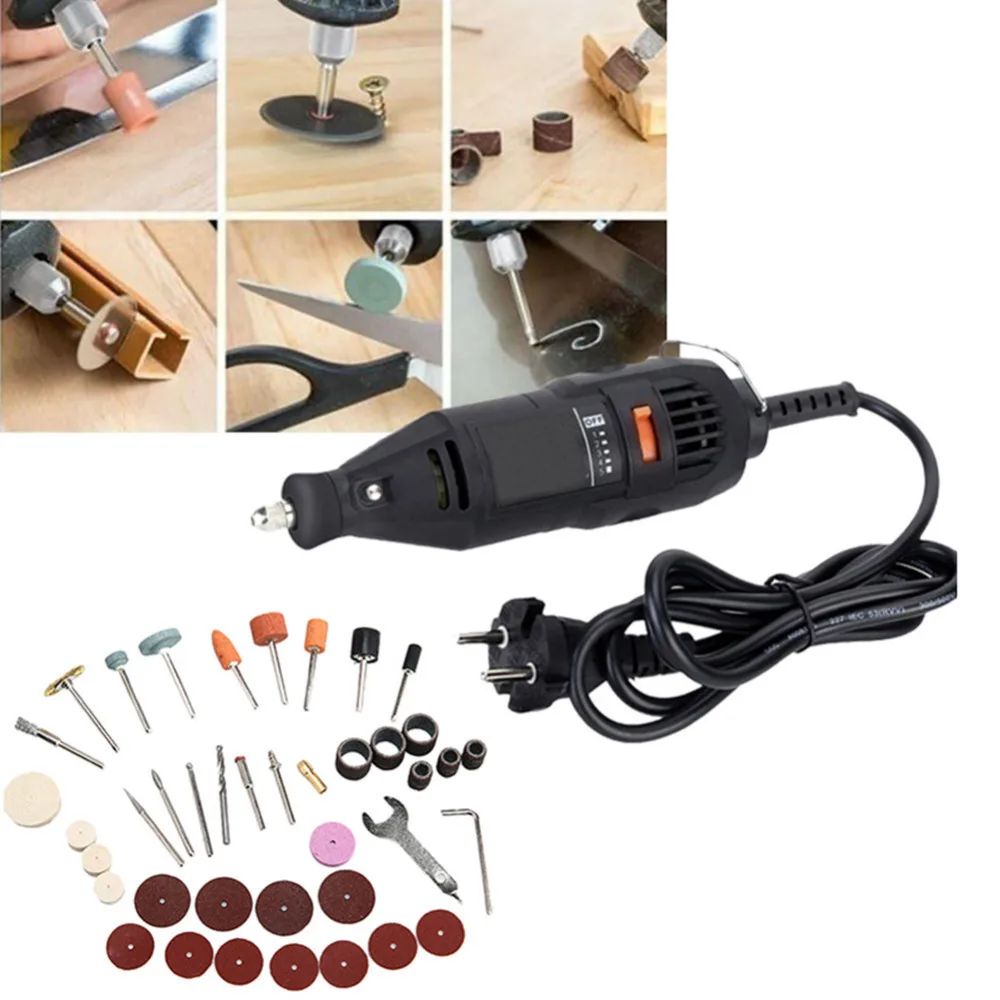 40pc Electric MINI ROTARY DIE GRINDER TOOL ACCESSORIES grind sand polish dremel