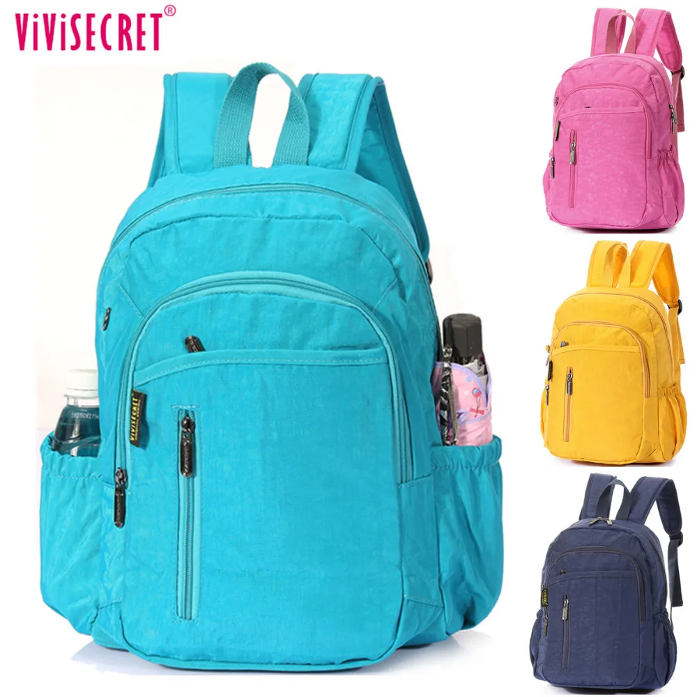 Women Waterproof Canvas Children's laptop School Bags Kids Backpack For