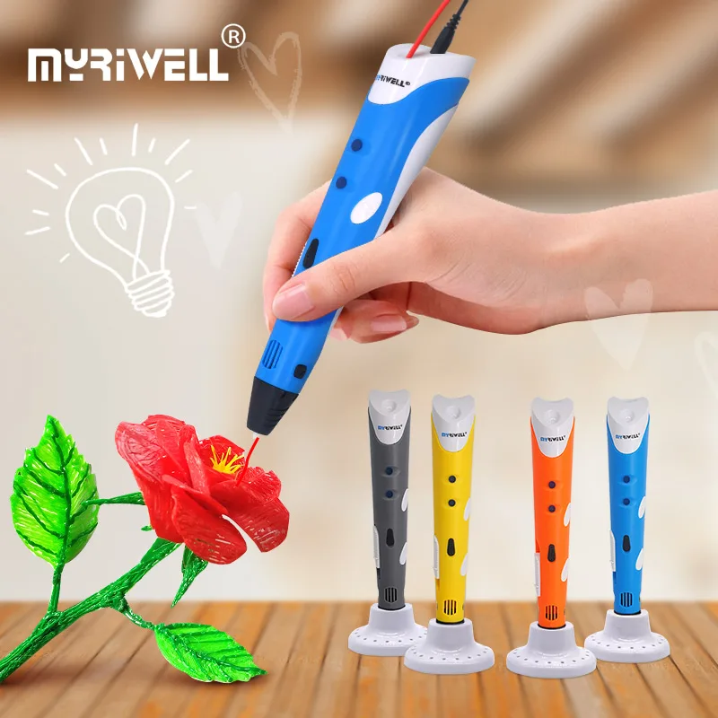 Myriwell 3d Ручка + 100 м PLA волокно печатных ручка 3 d ручки для детей искусство рисования