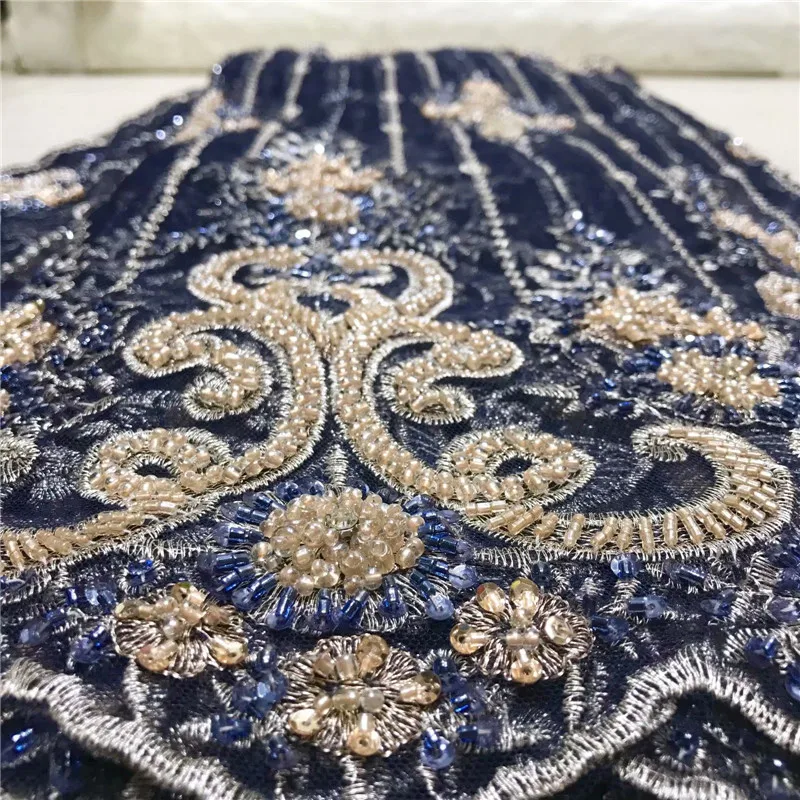 

African Lace Fabric 2019 High Quality Embroidered French Net Lace Fabrics French Tulle Nigerian Lace Fabrics For Wedding jy1-335