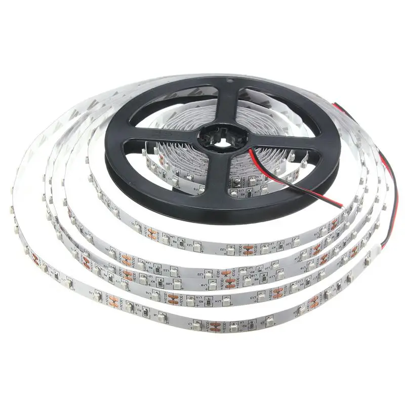 Лучшая цена 0,5/1/2/3/4/5 м 3528 SMD 60 светодиодный/M УФ ультрафиолет фиолетовые Светодиодные ленты лампы черный светильник не Водонепроницаемый IP20 DC12V