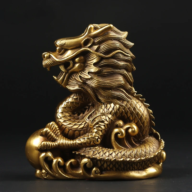Preise Kupfer Drachen Zodiac Chinese Dragon Maskottchen Dekoration die lage von einem haus oder tomb Glück Einrichtungs Handwerk Statue