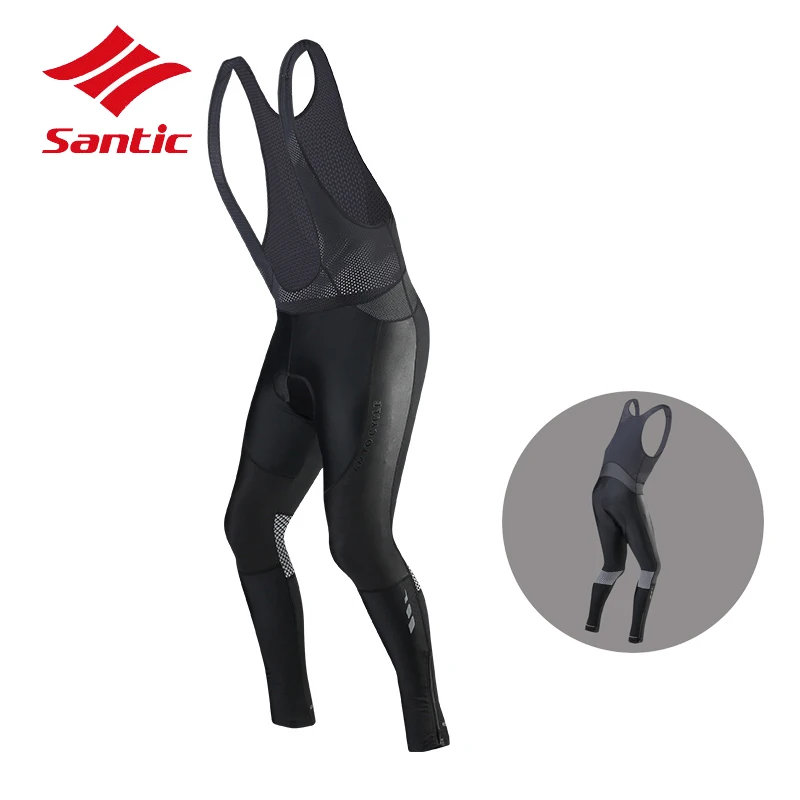 

Santic Cycling Spring Summer Anti-Sweat Pants Mens Bike Cycling Bibs Straps Bike Pants Road Cycling Jacket Breathable