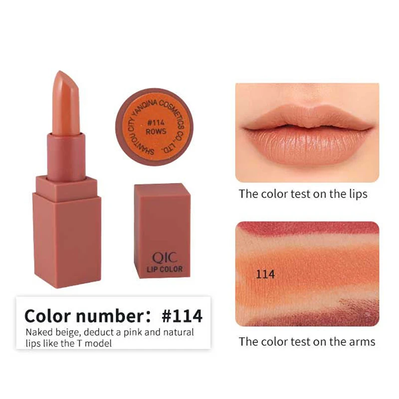 1PC Lipstick Lot Matte Cosmetic Waterproof Long Lasting Pigment Velvet sexy Lip Matte Nude Lipstick Kits