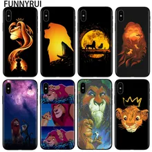 FUNNYRUI Король Лев чехол для iphone X XR XS Max 8 8plus 7 7plus Аксессуары для сотовых телефонов для iphone 6 6S Plus 5S SE