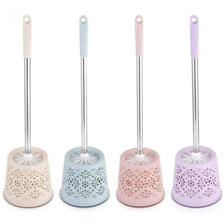 Stainless Steel WC Bathroom Cleaning Toilet Brush Head Holder Toilet