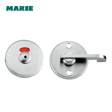 304 Stainless Steel Door Lock Instructions Public Restroom Toilet Partition Door Lock Vacant Engaged Indicator Bathroom