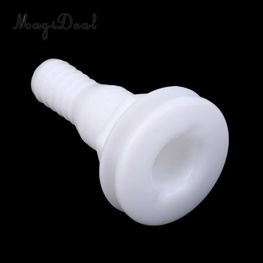 MagiDeal 1Pc Durable Plastic Boat Marine Straight Thru-Hull Bilge Pump & Aerator Hose Fitting for Rowing Boat Yacht Acce 3 Sizes