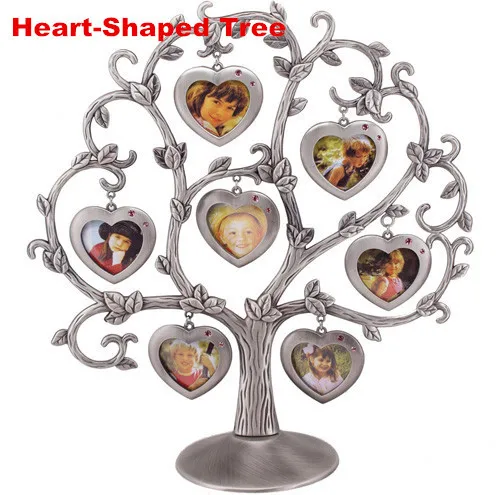 7 Pcs European Style Family Tree Zinc Alloy Metal Photo Frames