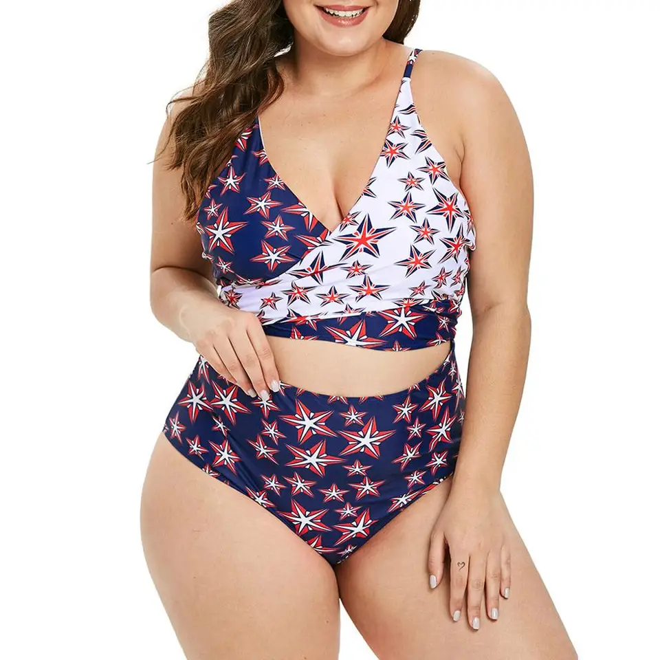 Plus size 4th of july bathing suit Clearance