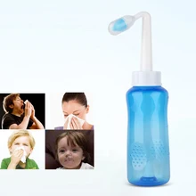 2019 Nose Wash System Sinus & Allergies Relief Nasal Pressure Rinse Neti Pot for Children Kids Adults Nasal Aspirator 300ml woodyknows super defense nasal filters 2nd generation nose masks pollen allergies dust allergy relief no pm2 5 air pollution
