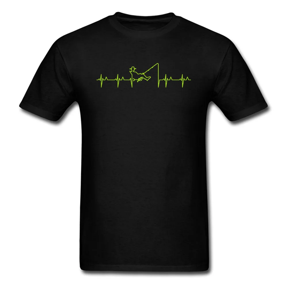 

Heartbeat Fishman Fishinger Black Casual T Shirt Fish Normal Tops Tees 3D Printed Short Sleeve for Men Cotton Round Neck T Shirt