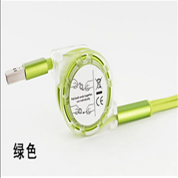 1 м Micro USB+ type C+ 8-контактный кабель для зарядки данных для Android samsung Galaxy LG - Цвет: Зеленый