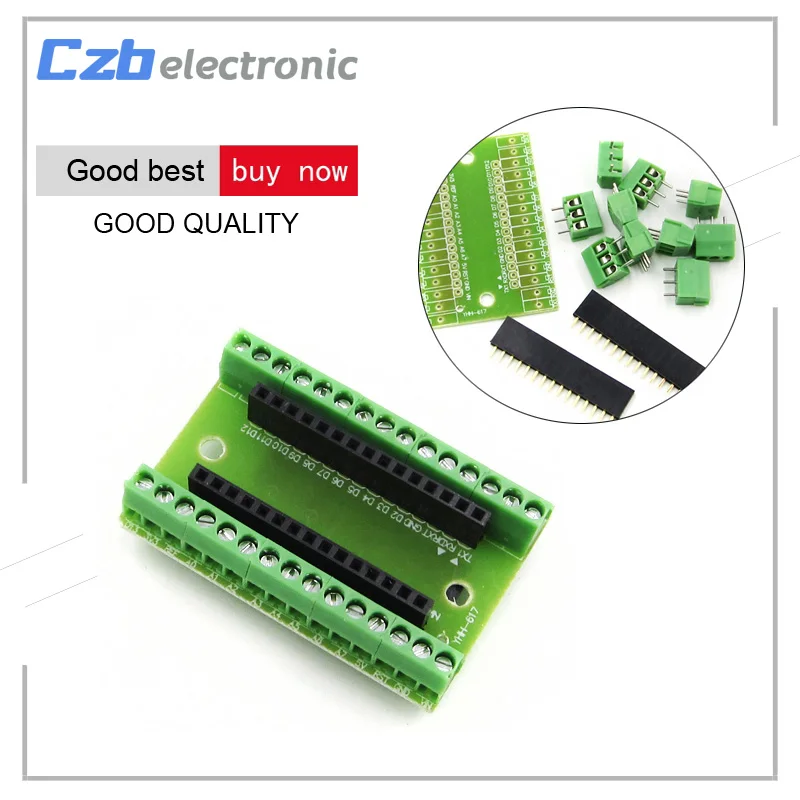 1 шт. Стандартный Плата расширения терминальный адаптер для Arduino Nano V3.0 AVR ATMEGA328P AU