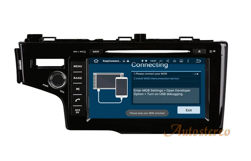 Clearance Car CD DVD player Android7.1 Quad core Car GPS navigation for Honda Fit 2014-2017 Left hand radio mirror link mp3 video player 12