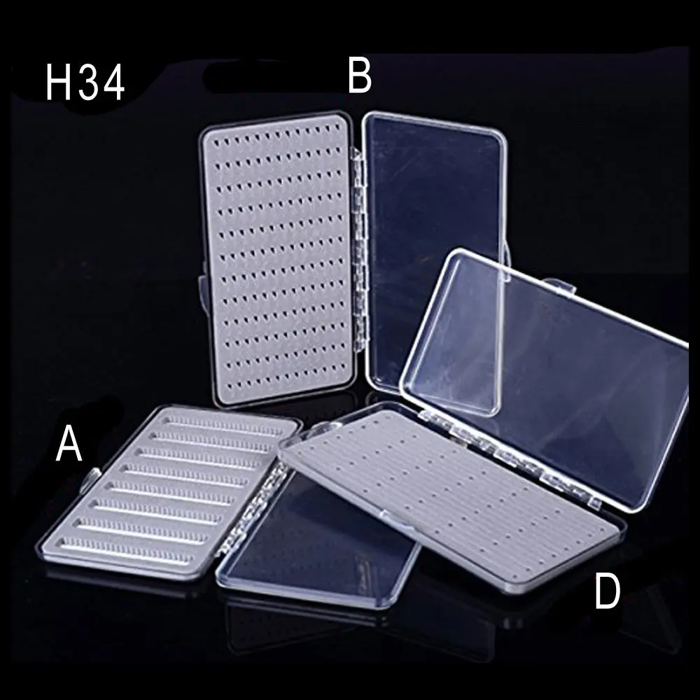 

Aventik Slim Fishing Tackle Box Slit Foam Insert Fly Fishing Lure Bait Hook Plastic Cover Case Flies Storage