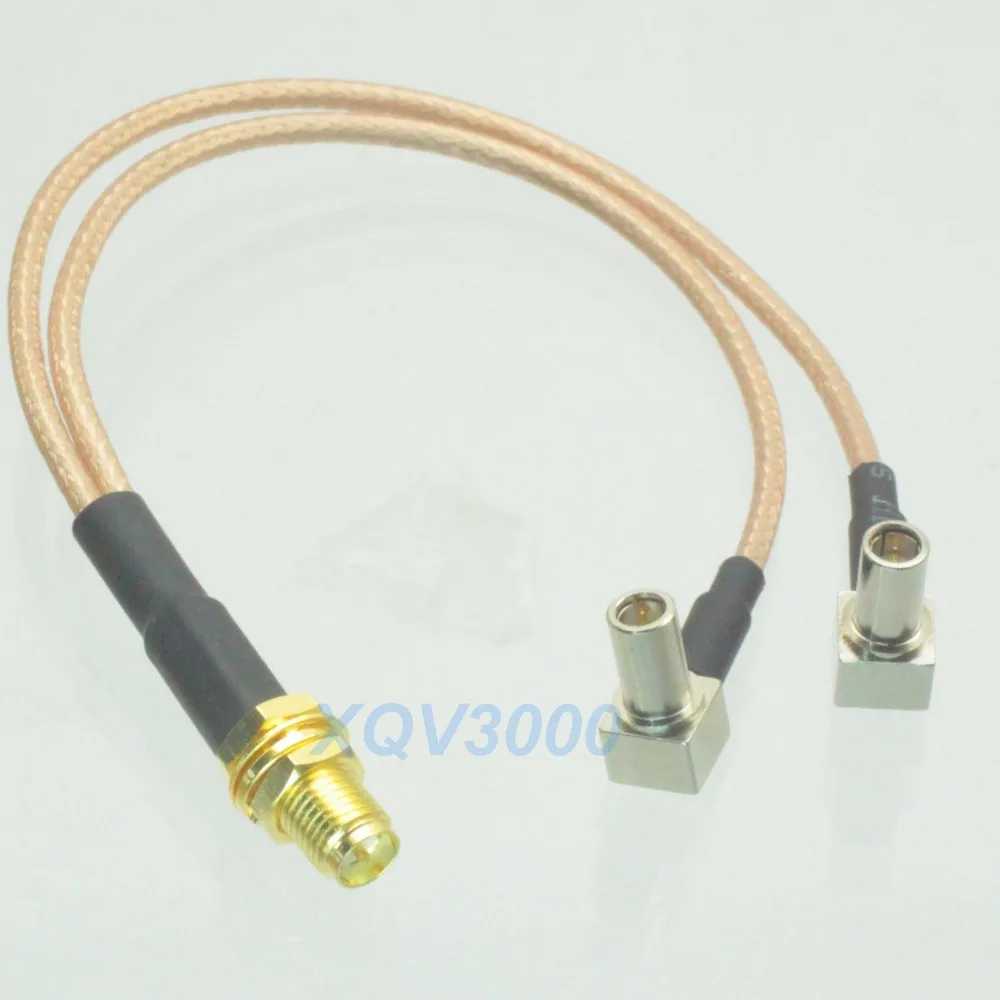 RG316 1foot Combiner Cable RP SMA Female To 2way MS147 Plug FOR 3G USB 